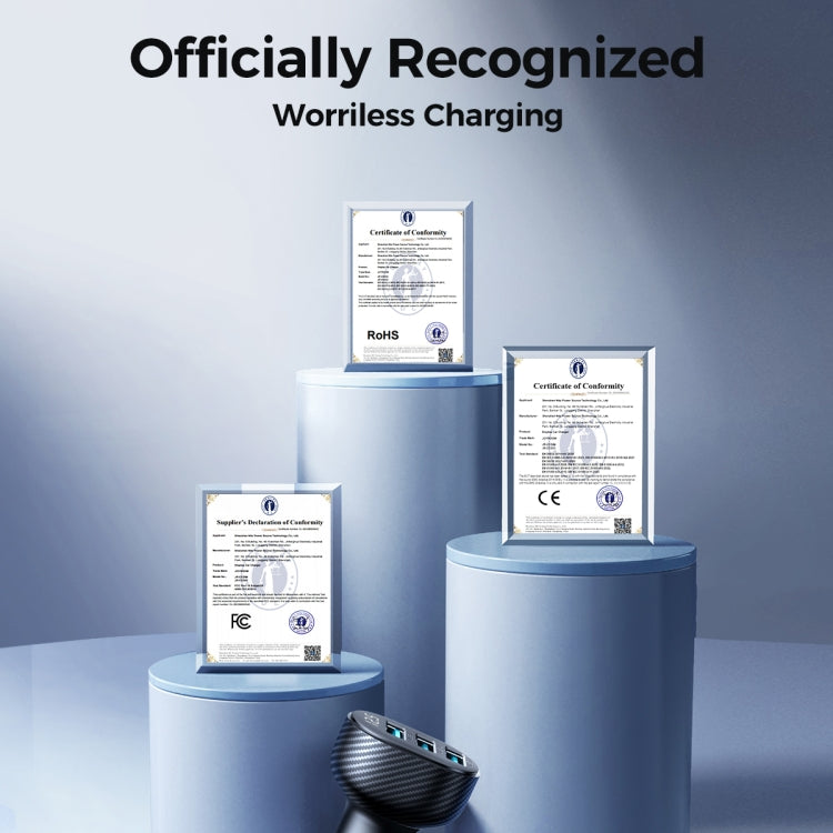 JOYROOM JR-CCD03 3.4A 3 x USB Ports Digital Display Car Charger(Black) - HoMEdemic™ 