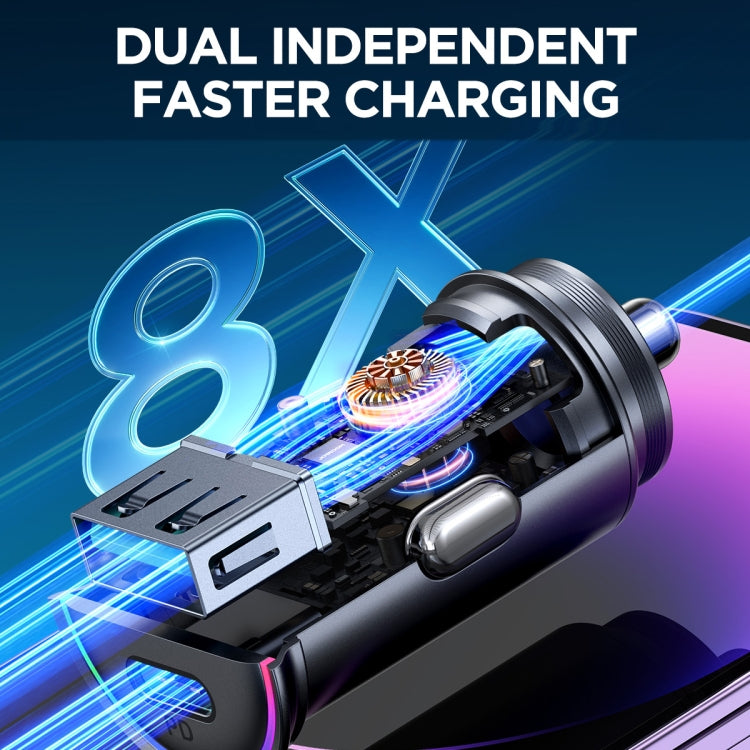 JOYROOM JR-CCN04 60W PD+QC3.0 Mini Metal Car Charger(Black) - HoMEdemic™ 