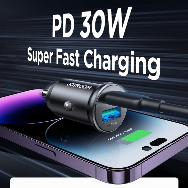 JOYROOM JR-CCN05 30W PD+QC3.0 Mini Metal Car Charger(Black) - HoMEdemic™ 