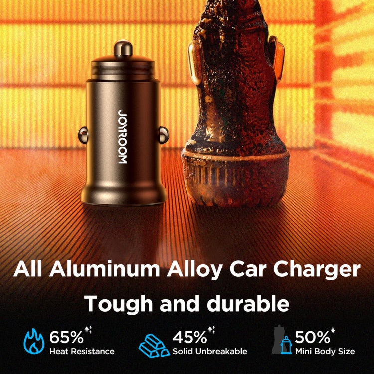 JOYROOM JR-CCN06 30W Dual PD Type-C Mini Metal Car Charger(Black) - HoMEdemic™ 