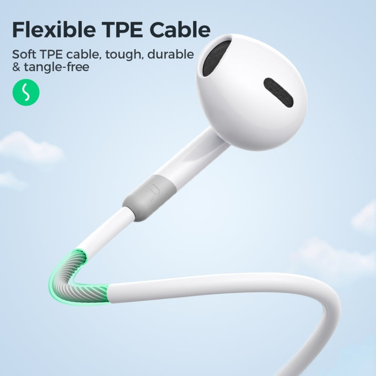 JOYROOM JR-EW01 3.5mm Half In-Ear Wired Earphone, Length: 1.2m(White) - HoMEdemic™ 