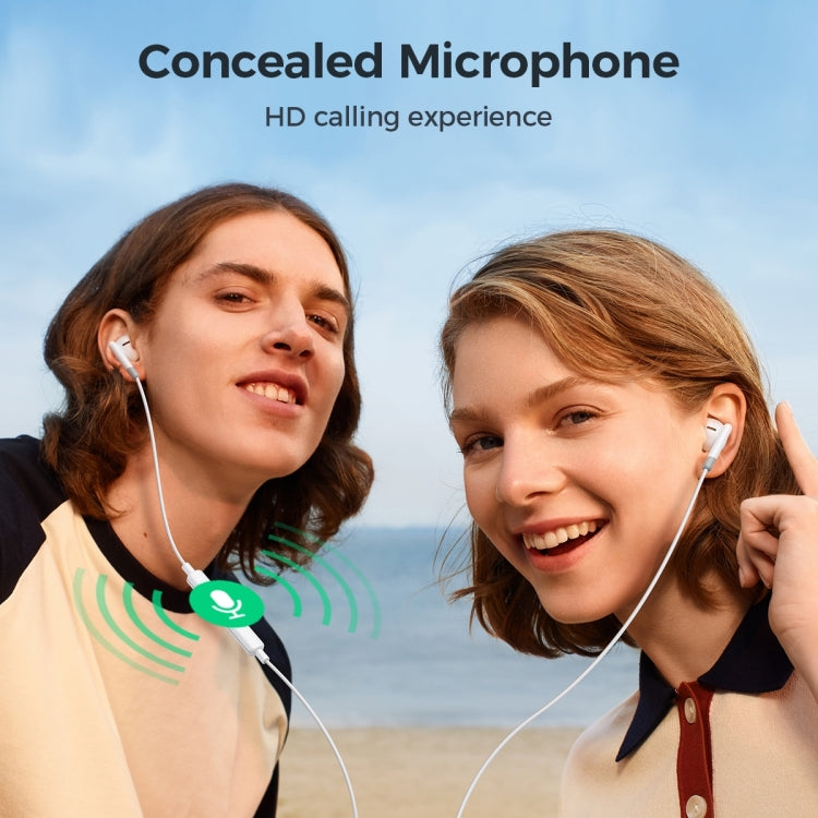 JOYROOM JR-EW01 3.5mm Half In-Ear Wired Earphone, Length: 1.2m(White) - HoMEdemic™ 