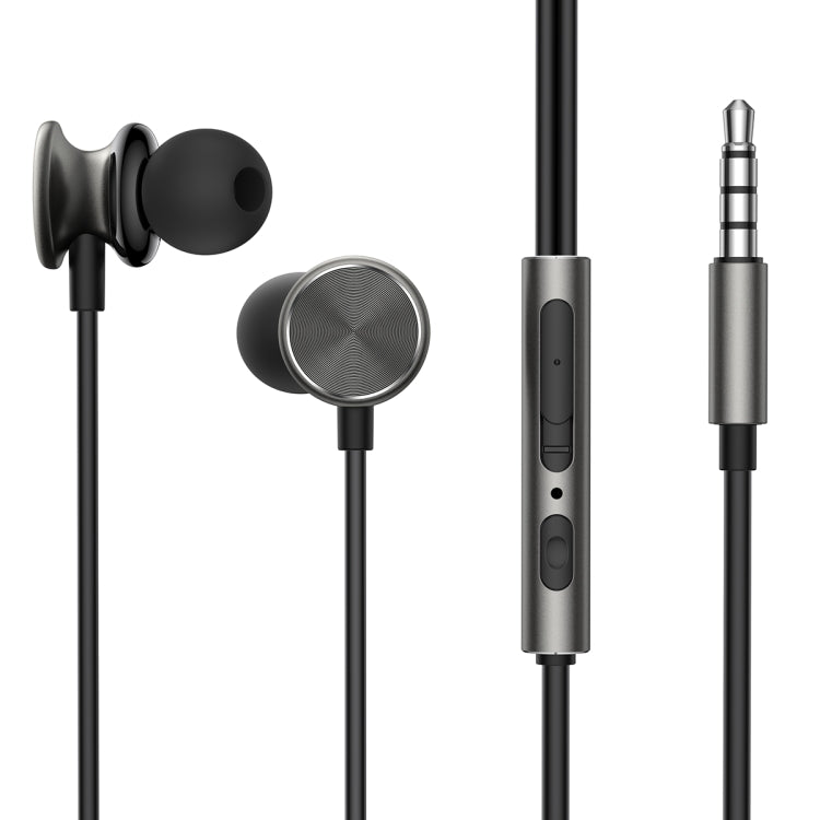 JOYROOM JR-EW03 3.5mm In-Ear Metal Wired Earphone, Length: 1.2m(Black) - HoMEdemic™ 