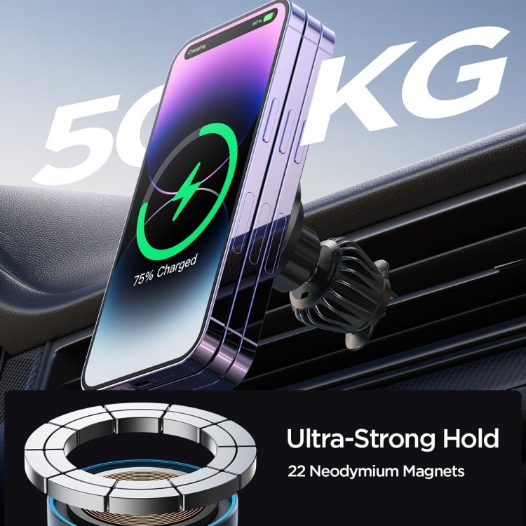 JOYROOM JR-ZS240 Pro Magnetic Wireless Car Air Outlet Charger(Black) - HoMEdemic™ 