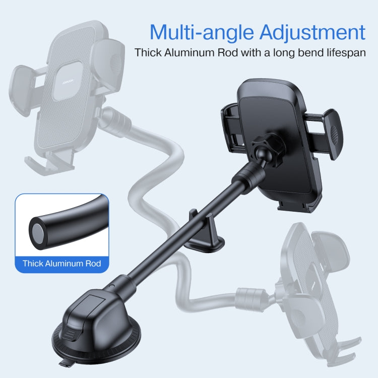 JOYROOM JR-ZS259 360 Degree Rotation Mechanical Car Holder, Style: Long Arm Sucker(Black) - HoMEdemic™ 