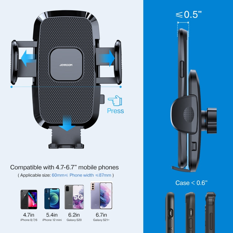 JOYROOM JR-ZS259 360 Degree Rotation Mechanical Car Holder, Style: Long Arm Sucker(Black) - HoMEdemic™ 