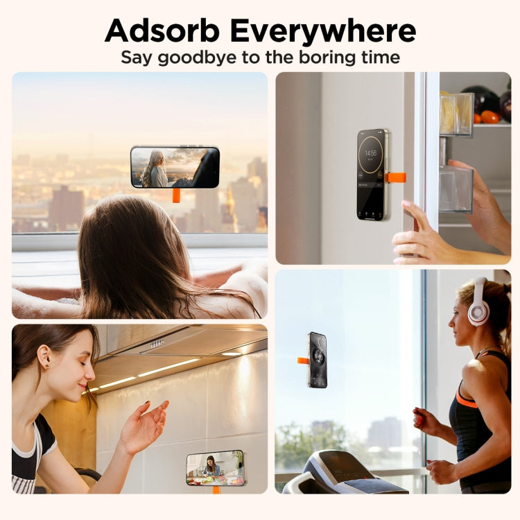 JOYROOM JR-ZS393 Suction Cup Magnetic Phone Holder(Black Orange) - HoMEdemic™ 