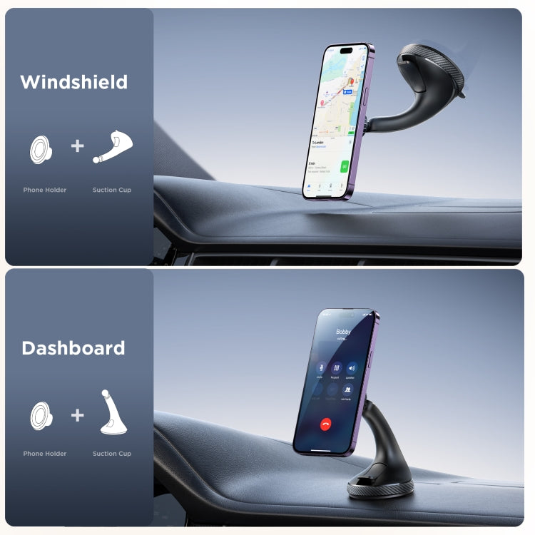 JOYROOM JR-ZS406 Magsafe Magnetic Car Phone Mount Windshield Holder(Black) - HoMEdemic™ 