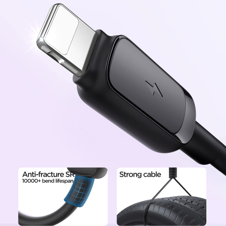 JOYROOM S-AL012A14 Multi-Color Series 2.4A USB to 8 Pin Fast Charging Data Cable, Length:1.2m(Black) - HoMEdemic™ 