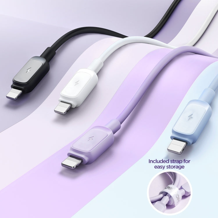 JOYROOM S-AL012A14 Multi-Color Series 2.4A USB to 8 Pin Fast Charging Data Cable, Length:1.2m(White) - HoMEdemic™ 