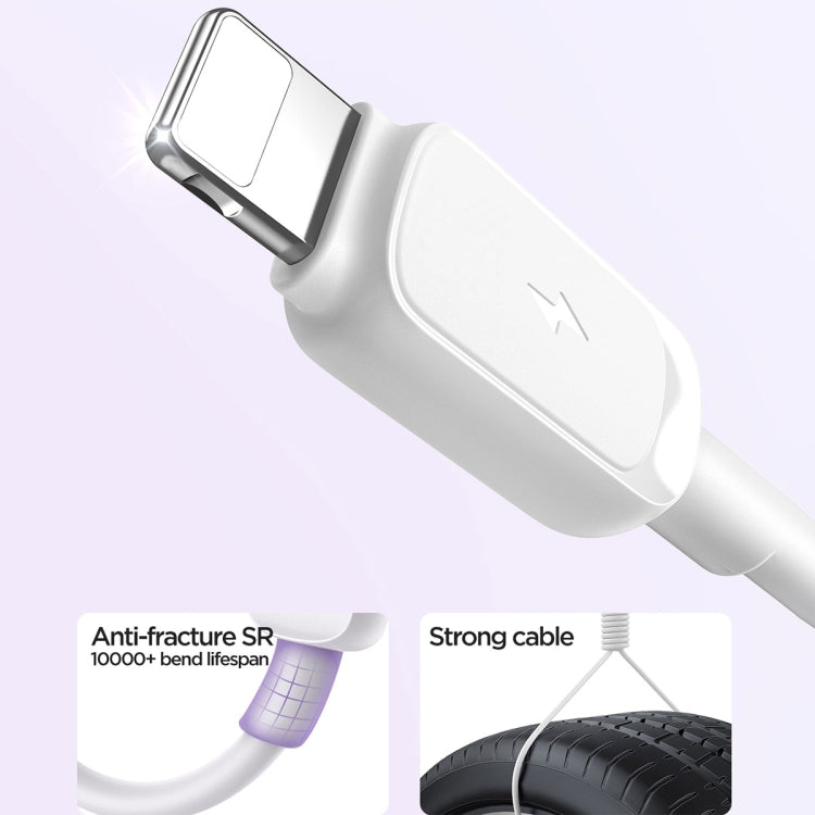 JOYROOM S-AL012A14 Multi-Color Series 2.4A USB to 8 Pin Fast Charging Data Cable, Length:1.2m(White) - HoMEdemic™ 