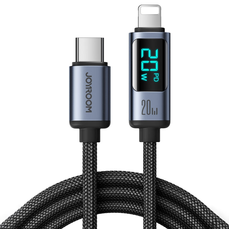 JOYROOM S-CL020A16 20W USB-C / Type-C to 8 Pin Digital Display Fast Charging Data Cable, Length:1.2m(Black) - HoMEdemic™ 