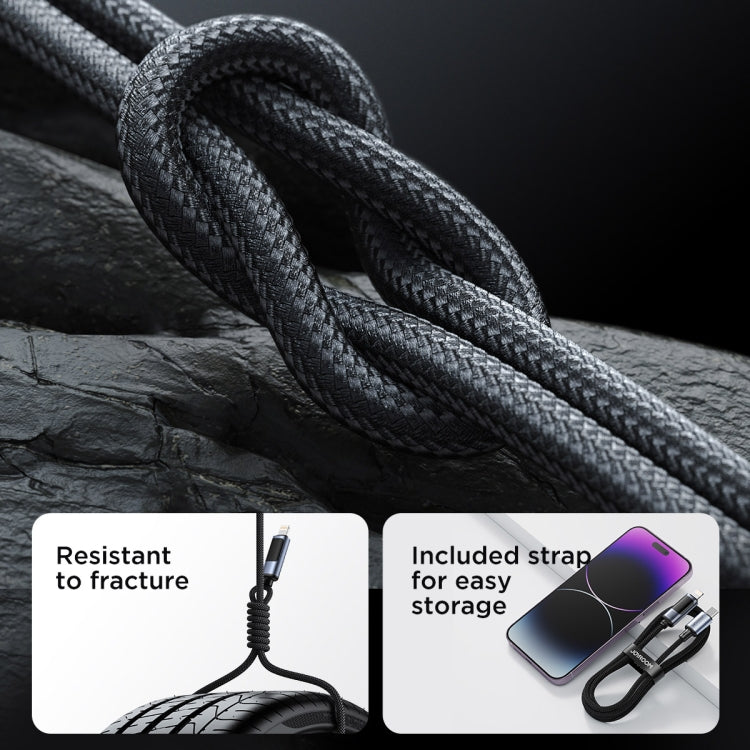 JOYROOM S-CL020A16 20W USB-C / Type-C to 8 Pin Digital Display Fast Charging Data Cable, Length:1.2m(Black) - HoMEdemic™ 