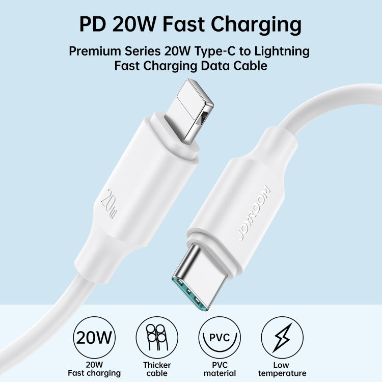 JOYROOM S-CL020A9 20W USB-C/Type-C to 8 Pin Fast Charging Data Cable, Length:1m(White) - HoMEdemic™ 