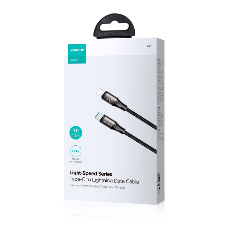 JOYROOM SA25-CL3 30W USB-C/Type-C to 8 Pin Fast Charge Data Cable, Length:1.2m(Black) - HoMEdemic™ 