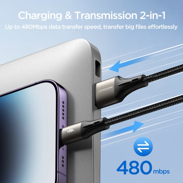 JOYROOM SA25-CL3 30W USB-C/Type-C to 8 Pin Fast Charge Data Cable, Length:3m(Black) - HoMEdemic™ 