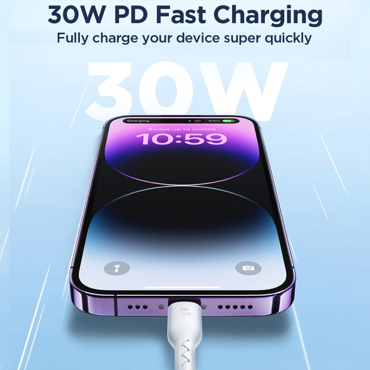 JOYROOM SA26-CL3 Flash Charge Series 30W USB-C / Type-C to 8 Pin Fast Charging Data Cable, Cable Length:1m(Black) - HoMEdemic™ 