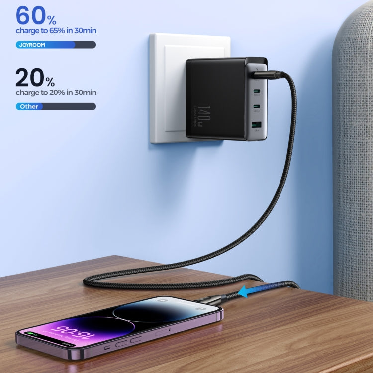 JOYROOM SA31-CL3 30W USB-C/Type-C to 8 Pin Fast Charge Data Cable, Length: 1.2m(Black) - HoMEdemic™ 