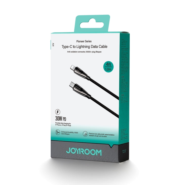 JOYROOM SA31-CL3 30W USB-C/Type-C to 8 Pin Fast Charge Data Cable, Length: 1.2m(Black) - HoMEdemic™ 