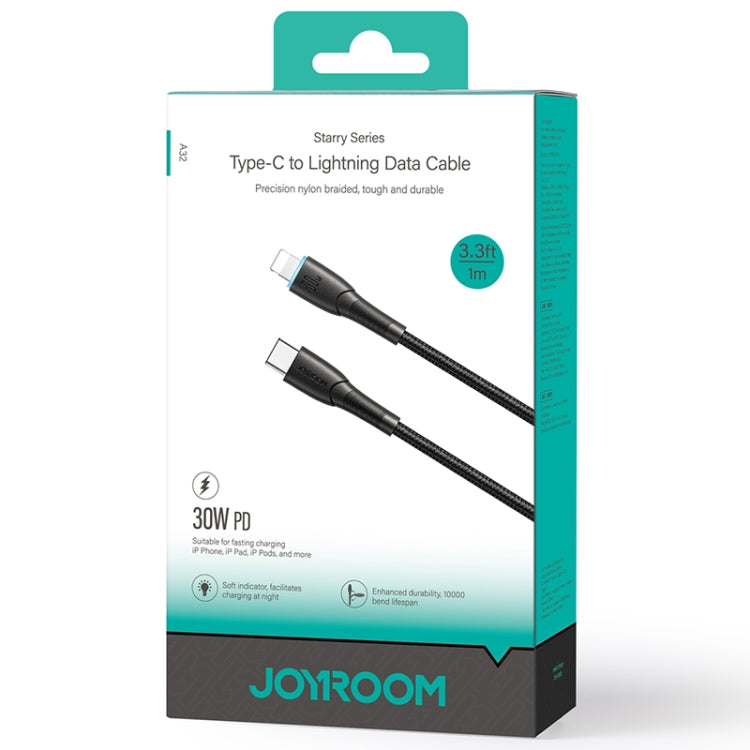 JOYROOM SA32-CL3 Starry Series 30W USB-C / Type-C to 8 Pin Fast Charging Data Cable, Length:1m(Black) - HoMEdemic™ 