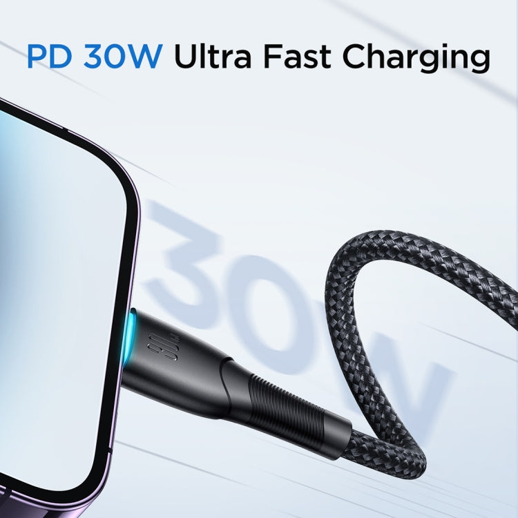 JOYROOM SA32-CL3 Starry Series 30W USB-C / Type-C to 8 Pin Fast Charging Data Cable, Length:1m(Black) - HoMEdemic™ 