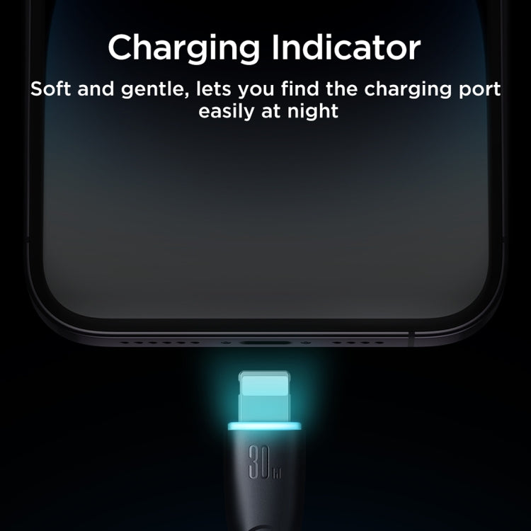 JOYROOM SA32-CL3 Starry Series 30W USB-C / Type-C to 8 Pin Fast Charging Data Cable, Length:1m(Black) - HoMEdemic™ 