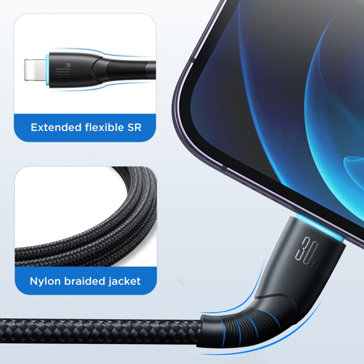 JOYROOM SA32-CL3 Starry Series 30W USB-C / Type-C to 8 Pin Fast Charging Data Cable, Length:1m(Black) - HoMEdemic™ 