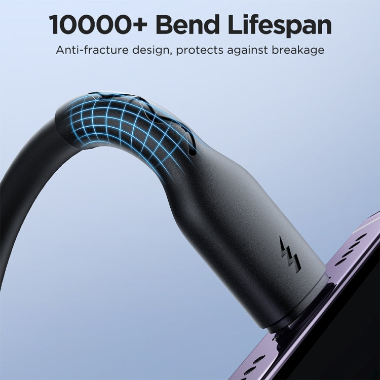 JOYROOM SA38-CL3 30W USB-C / Type-C to 8 Pin Coiled Fast Charging Data Cable, Length:1.5m(Black) - HoMEdemic™ 