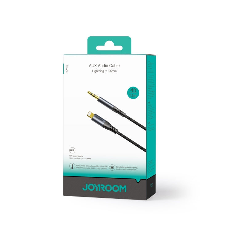 JOYROOM SY-A06 Transsion Series 8 Pin to 3.5mm AUX Audio Adapter Cable, Length: 1.2m(Black) - HoMEdemic™ 