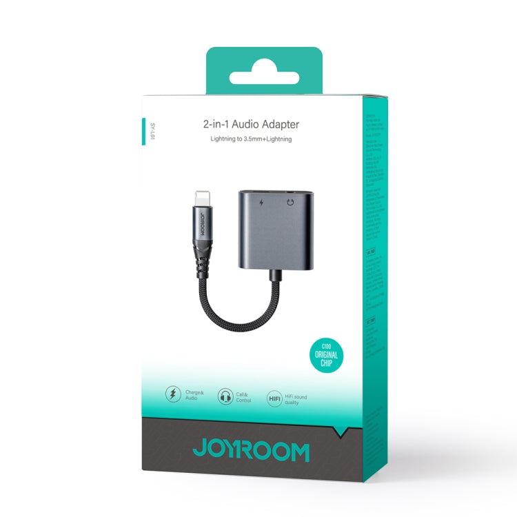 JOYROOM SY-L01 Transsion Series 2 in 1 8 Pin to 3.5mm+8 Pin Audio Adapter(Black) - HoMEdemic™ 
