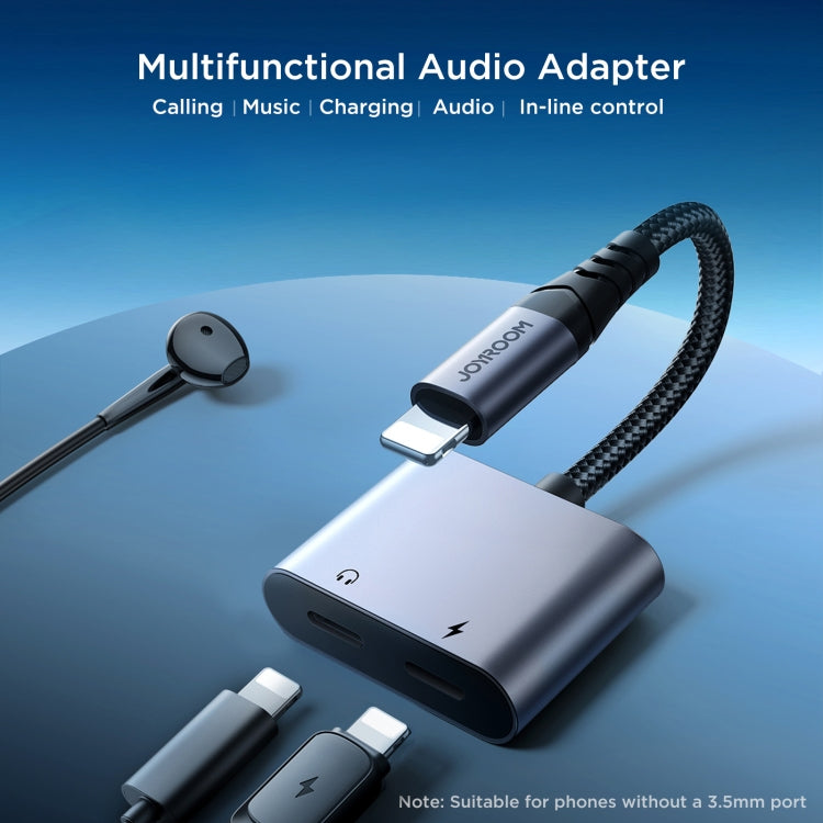 JOYROOM SY-L02 Transsion Series 2 in 1 8 Pin to Dual 8 Pin Audio Adapter(Black) - HoMEdemic™ 