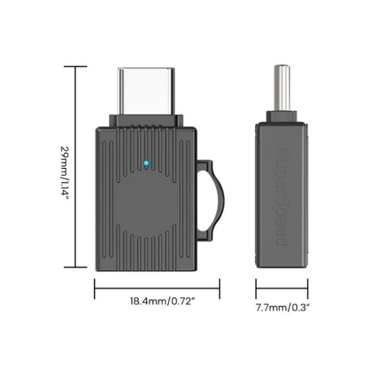 JS-103 USB to Type-C 3.0 Converter High Speed U Disk OTG Adapter(Black) - HoMEdemic™ 