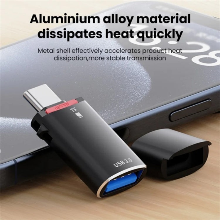 JS-72 USB Drive 2 in 1 Card Reader High-Speed USB 3.0 Converter USB-C/Type-C OTG Adapter(Black) - HoMEdemic™ 