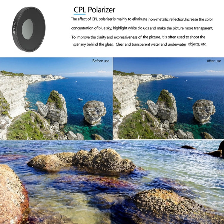JSR 8 in 1 Streak Blue CPL ND8 ND16 ND32 ND64 STAR NIGHT Lens Filter For DJI Osmo Action 3 - HoMEdemic™ 