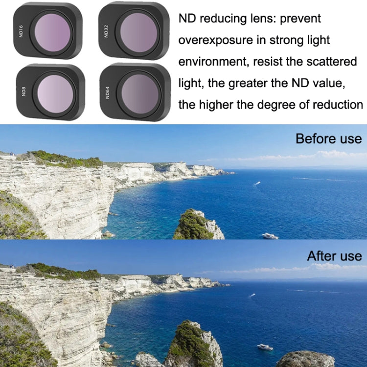JSR For Mini 3 Pro Camera Filters, Style:4 In 1 ND8+ND16+ND32+ND64 - HoMEdemic™ 