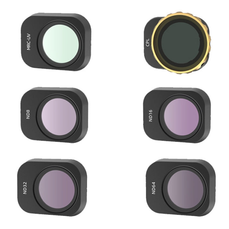 JSR For Mini 3 Pro Camera Filters, Style:6 In 1 UV+CPL+ND8+ND16+ND32+ND64 - HoMEdemic™ 
