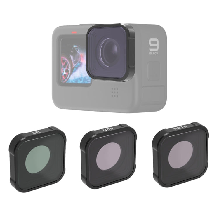 JSR KB Series CPL+ND8+ND16 Lens Filter for GoPro HERO13 Black /12 Black /11 Black /10 Black /9 Black - HoMEdemic™ 