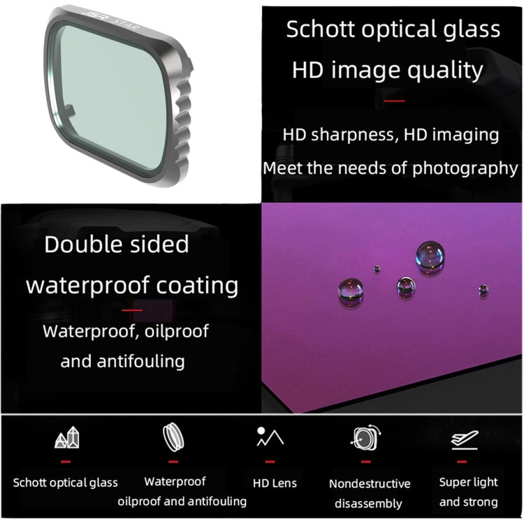 JSR KS STAR Effect  Lens Filter for DJI Air 2S, Aluminum Frame - HoMEdemic™ 