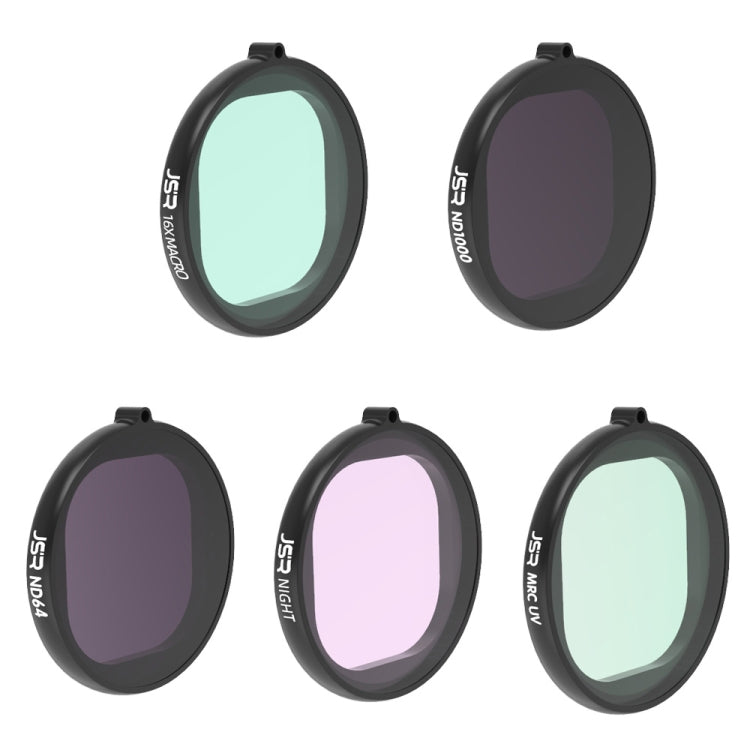 JSR Round Housing 5 in 1 UV+NIGHT+ND1000+ND64+16X Macro Lens Filter for GoPro HERO8 Black - HoMEdemic™ 