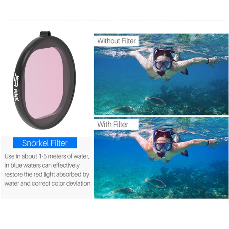 JSR Round Housing Diving 6 in 1 UV + CPL + 16X Macro + Red + Yellow + Purple Lens Filter for GoPro HERO8 Black - HoMEdemic™ 