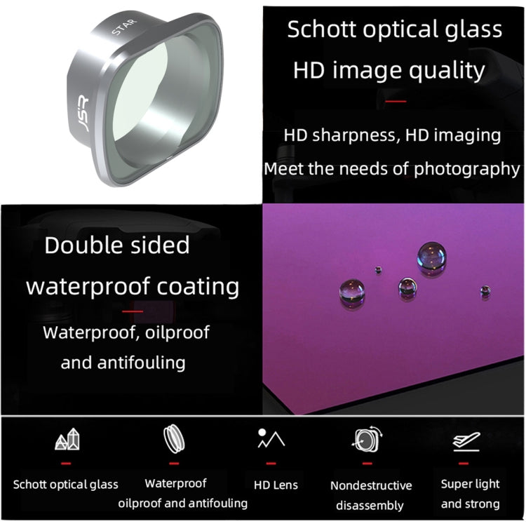 JSR STAR Effect Lens Filter for DJI FPV, Aluminum Alloy Frame - HoMEdemic™ 