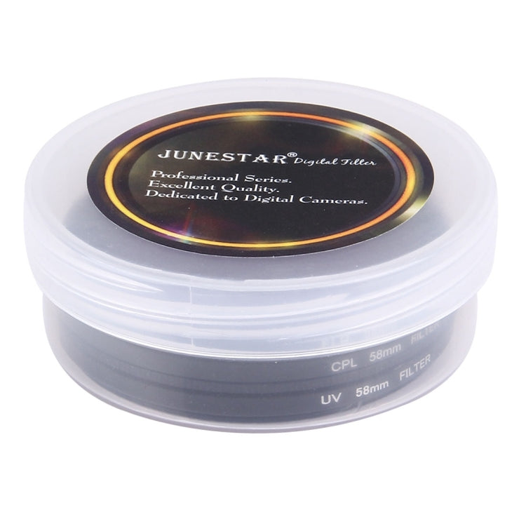 JUNESTAR 3 in 1 Proffesional 58mm Lens Filter(CPL + UV + FLD / Purple) for GoPro & Xiaomi Xiaoyi Yi Sport Action Camera - HoMEdemic™ 