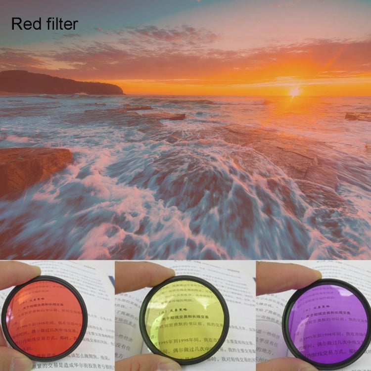 JUNESTAR 4 in 1 Proffesional 52mm Lens Filter(ND2-400 + Red + Yellow + FLD / Purple) for GoPro HERO5 / 4s / 4 / 3+ / 3 / 2 & Xiaomi Xiaoyi Yi I / II 4K & SJCAM Sport Action Camera - HoMEdemic™ 