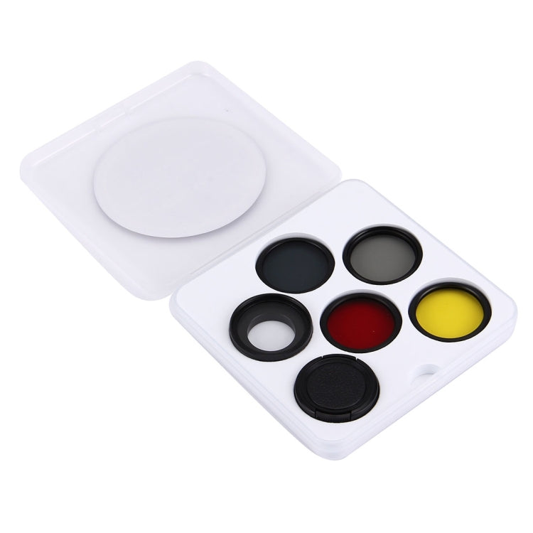 JUNESTAR 7 in 1 Proffesional 37mm Lens Filter(CPL + UV + ND4 + Red + Yellow + FLD / Purple) & Lens Protective Cap for GoPro HERO4 / 3+ / 3 Sport Action Camera - HoMEdemic™ 