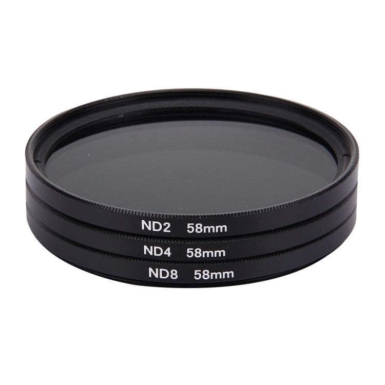 JUNESTAR Proffesional 58mm Lens Filter ND Filter Kits (ND2 + ND4 + ND8) for GoPro & Xiaomi Xiaoyi Yi & SJCAM Sport Action Camera - HoMEdemic™ 