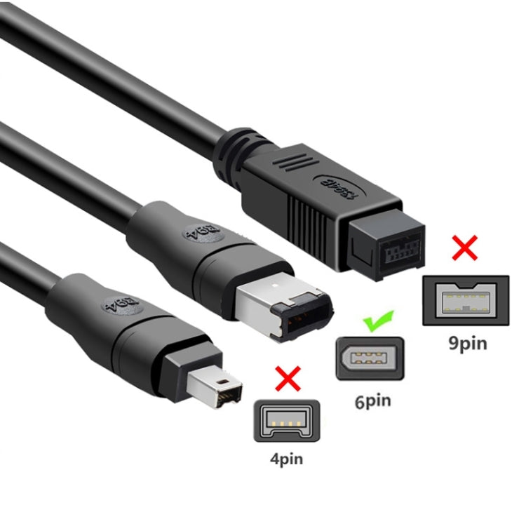 JUNSUNMAY Firewire IEEE 1394 6 Pin Male to USB 2.0 Male Adaptor Convertor Cable Cord, Length:4.5m - HoMEdemic™ 