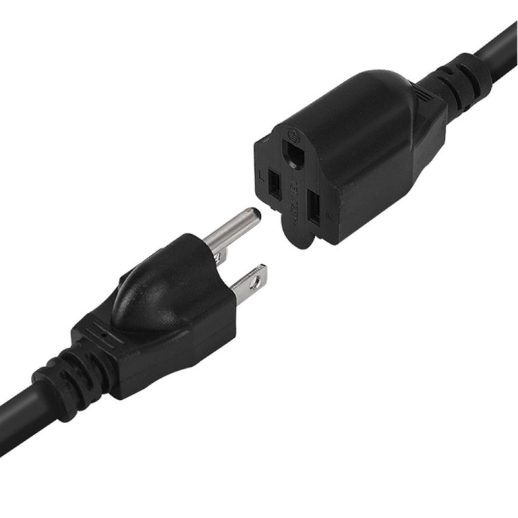 JUNSUNMAY US 1.6FT NEMA 5-15P 1 to 2 Way Outlet NEMA 5-15R SJT 16AWG 3 Prong Power Cable Wire Extender - HoMEdemic™ 