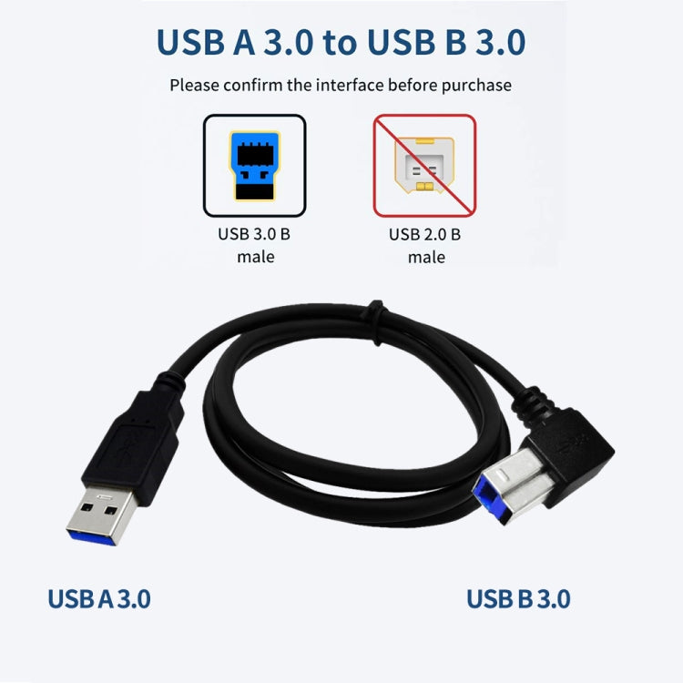 JUNSUNMAY USB 3.0 A Male to USB 3.0 B Male Adapter Cable Cord 1.6ft/0.5M for Docking Station, External Hard Drivers, Scanner, Printer and More(Left) - HoMEdemic™ 