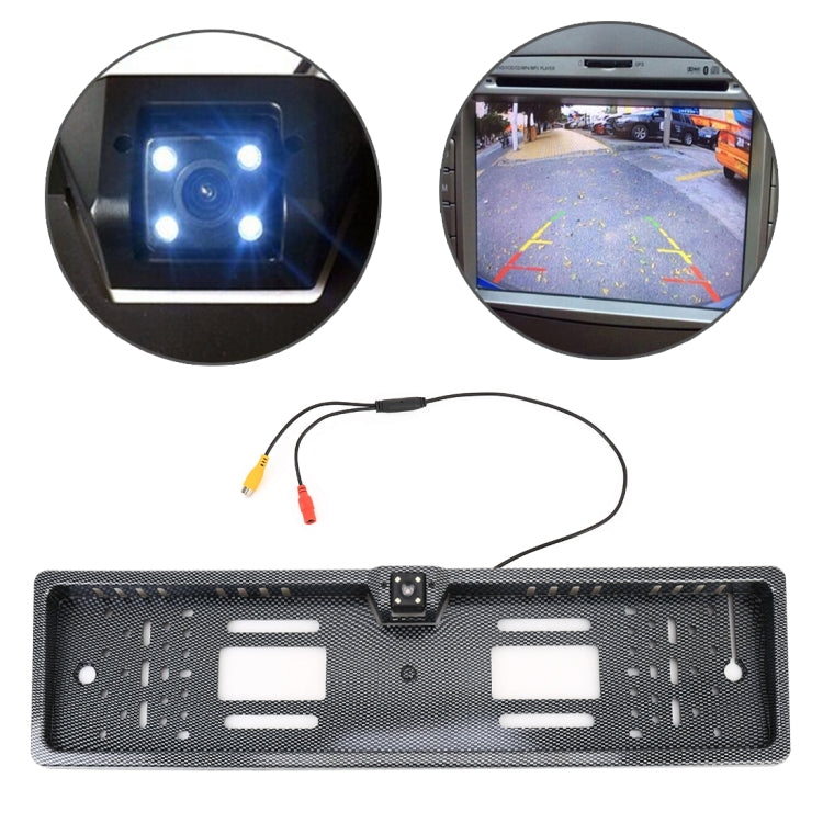JX-9488 720x540 Effective Pixel NTSC 60HZ CMOS II Universal Waterproof Car Carbon Fiber Rear View Backup Camera with 2W 80LM 5000K White Light 4LED Lamp, DC 12V, Wire Length: 4m, Black (Carbon Fiber ) - HoMEdemic™ 