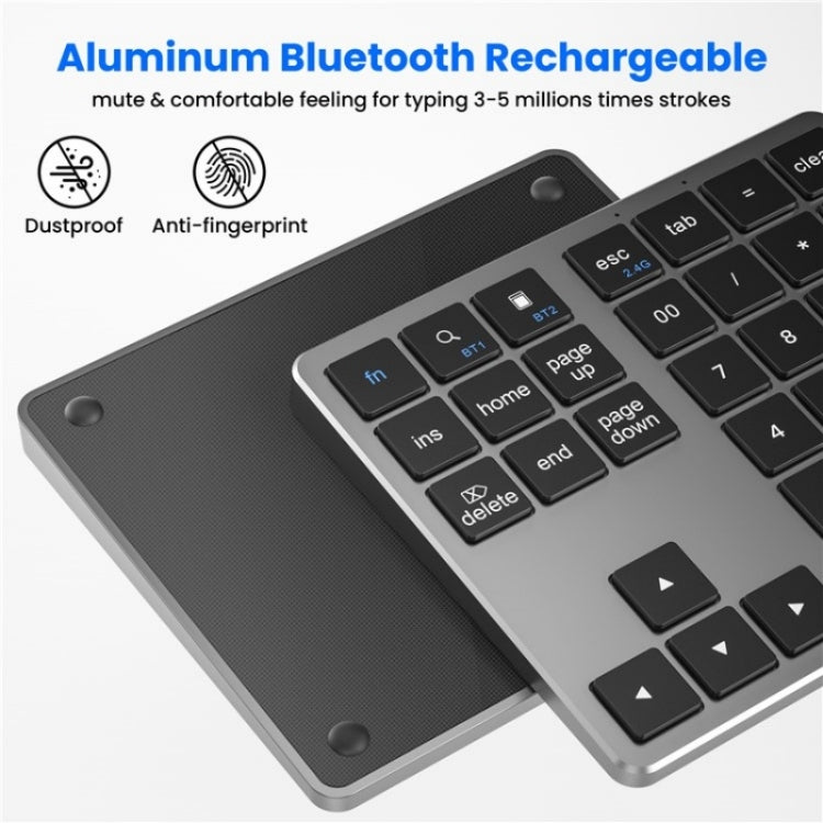 K-35 Computer Laptop Keyboard 35-Keys Tablet Accessories Bluetooth Keypad(Black Gray) - HoMEdemic™ 